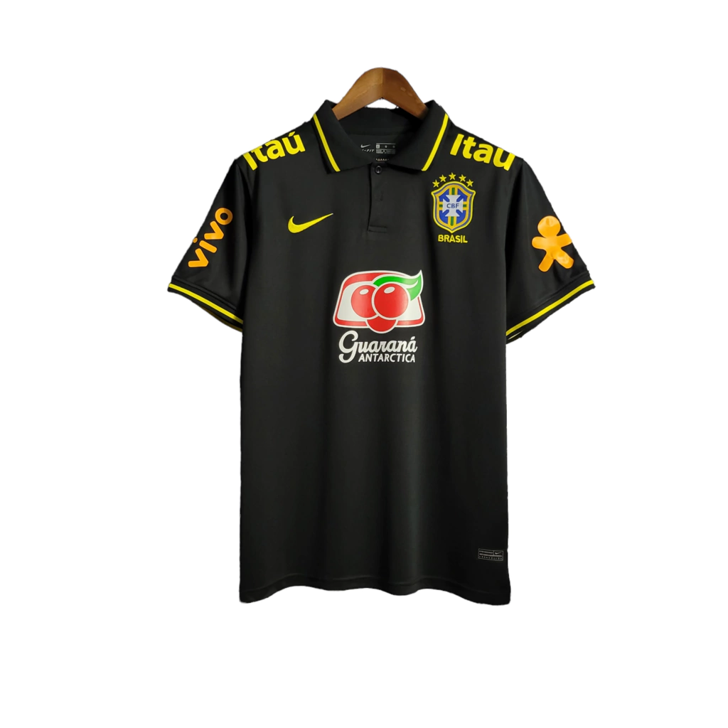 Camisa polo preta do Brasil 2022/23