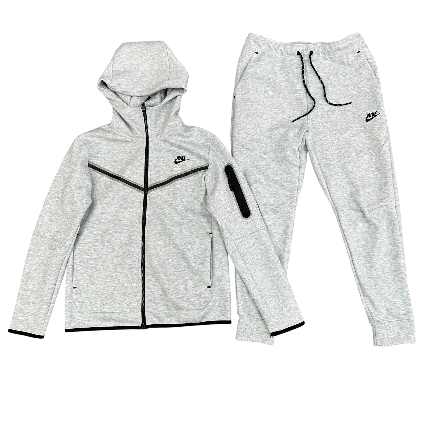 Kit Tech Fleece Nike cinza
